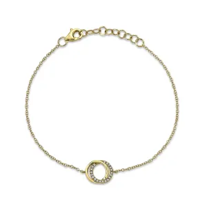 0.07CT DIAMOND LOVE KNOT CIRCLE BRACELET