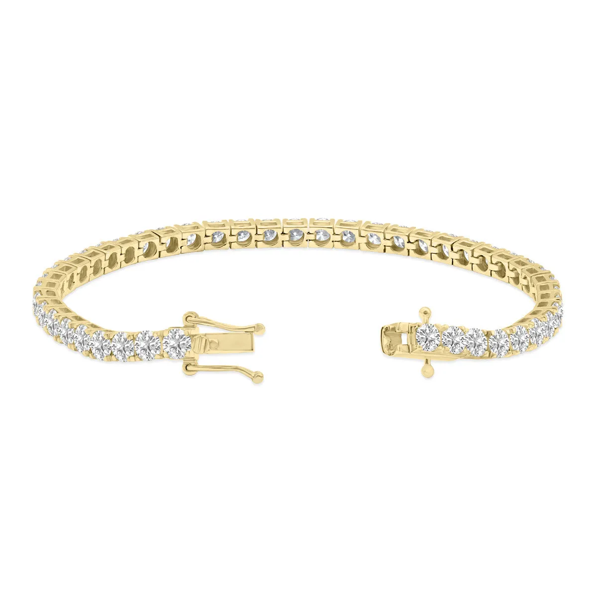 10ct tw LAB GROWN Diamond Bracelet in 14kt Yellow gold