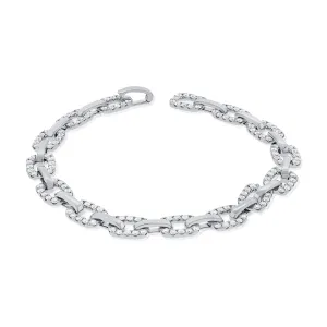 14K Gold & Diamond Link Bracelet- 3.29 ct.