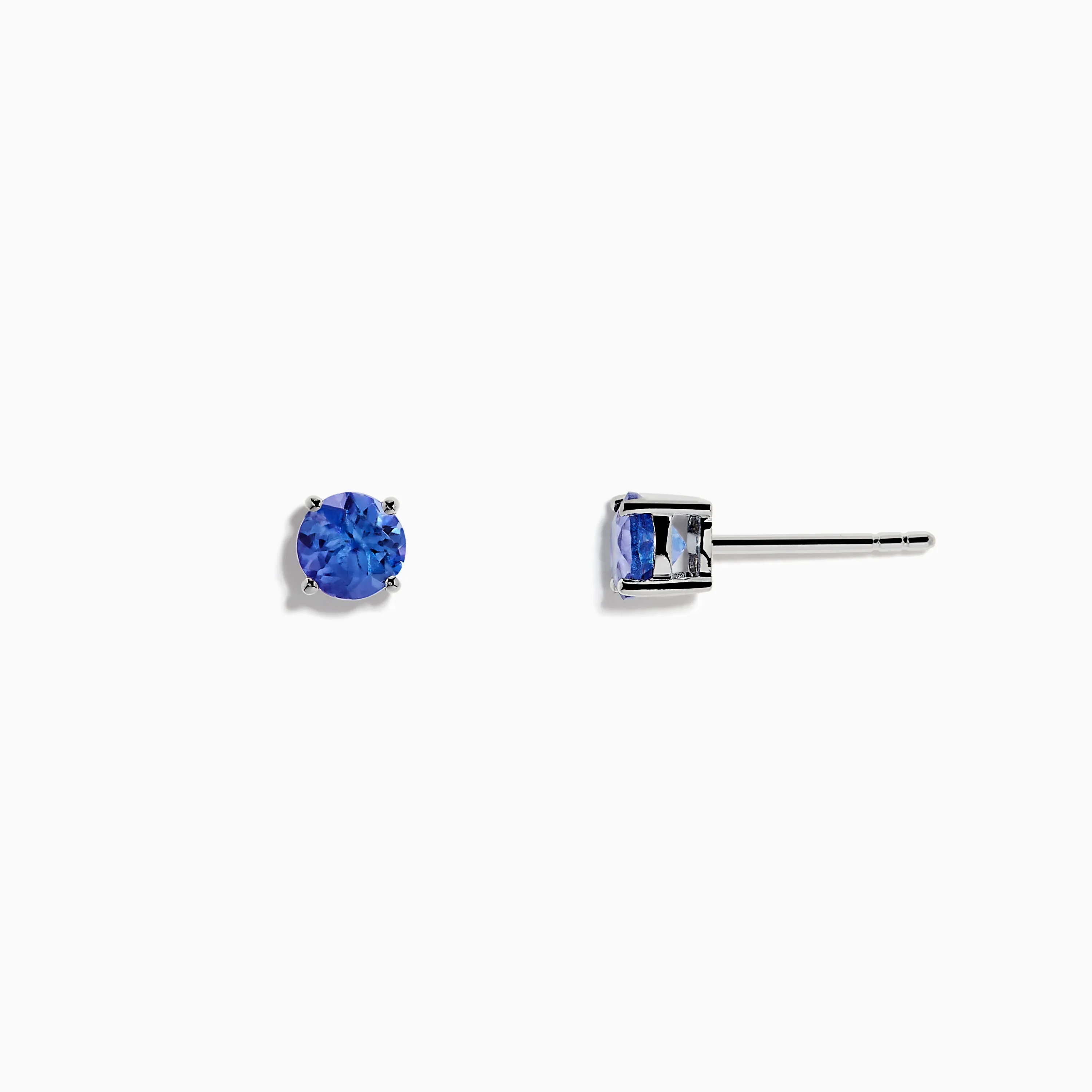 14K White Gold Tanzanite Stud Earrings