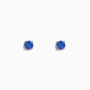 14K White Gold Tanzanite Stud Earrings