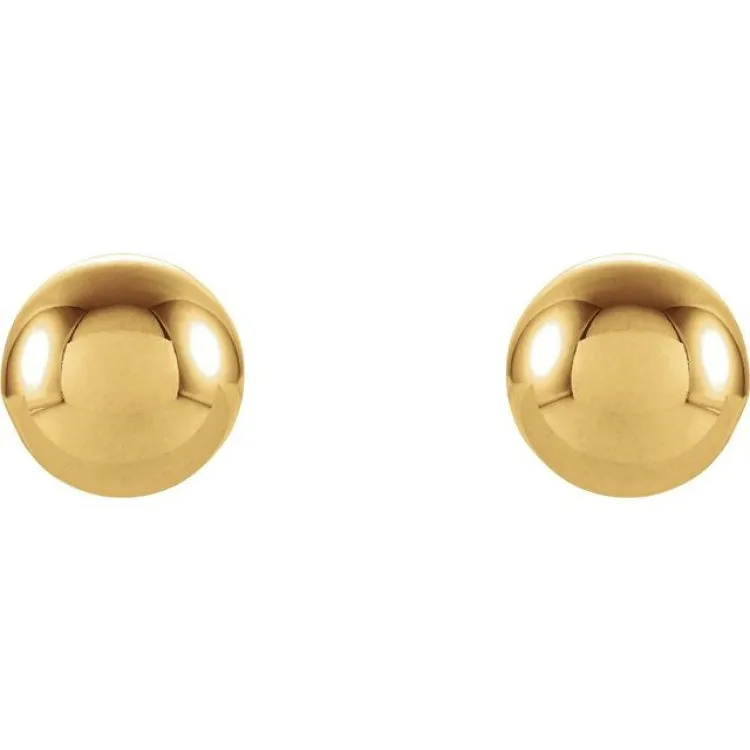 14K Yellow 4 mm Ball Stud Earrings