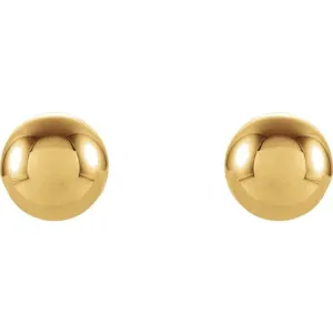 14K Yellow 4 mm Ball Stud Earrings