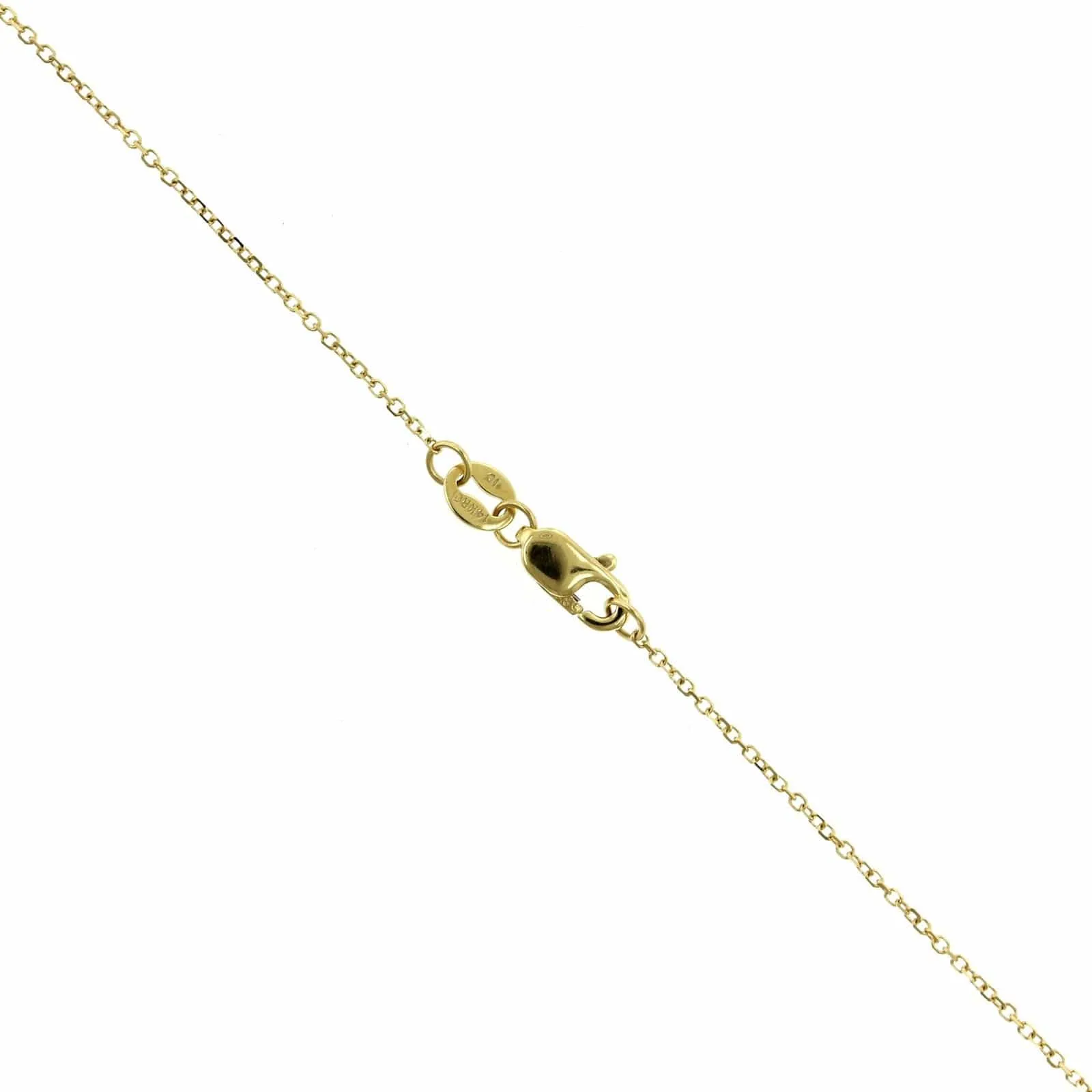 14K Yellow Gold Round Aquamarine Diamond Halo Necklace