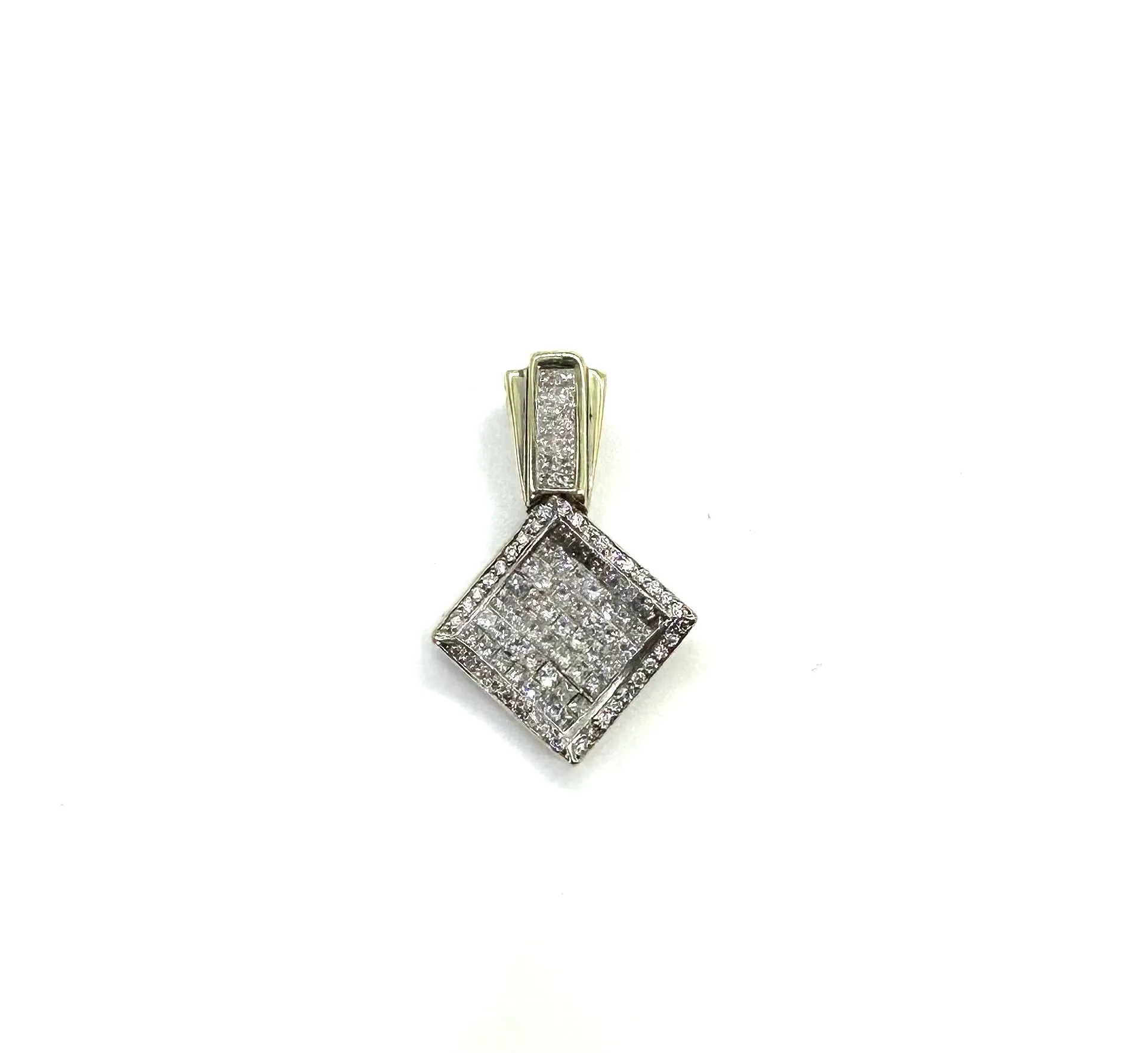 1.5 Ctw Invisible Set Diamond Pendant