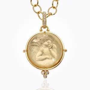 18K Angel Crystal Locket