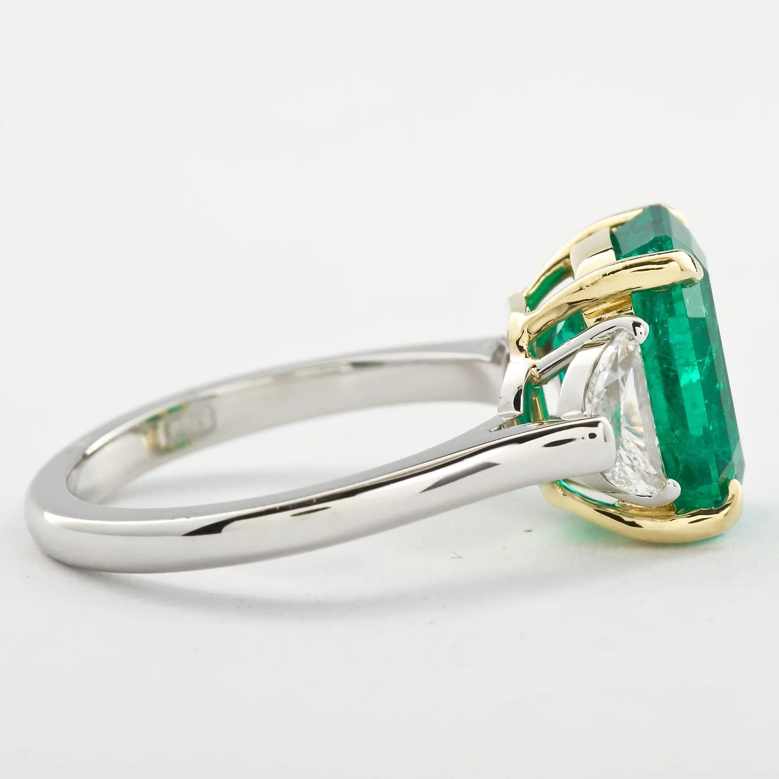 4.31 Carat Colombian Emerald Engagement Ring