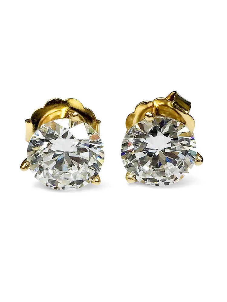 5 Ct Round Stone Martini Cubic Zirconia CZ Earrings