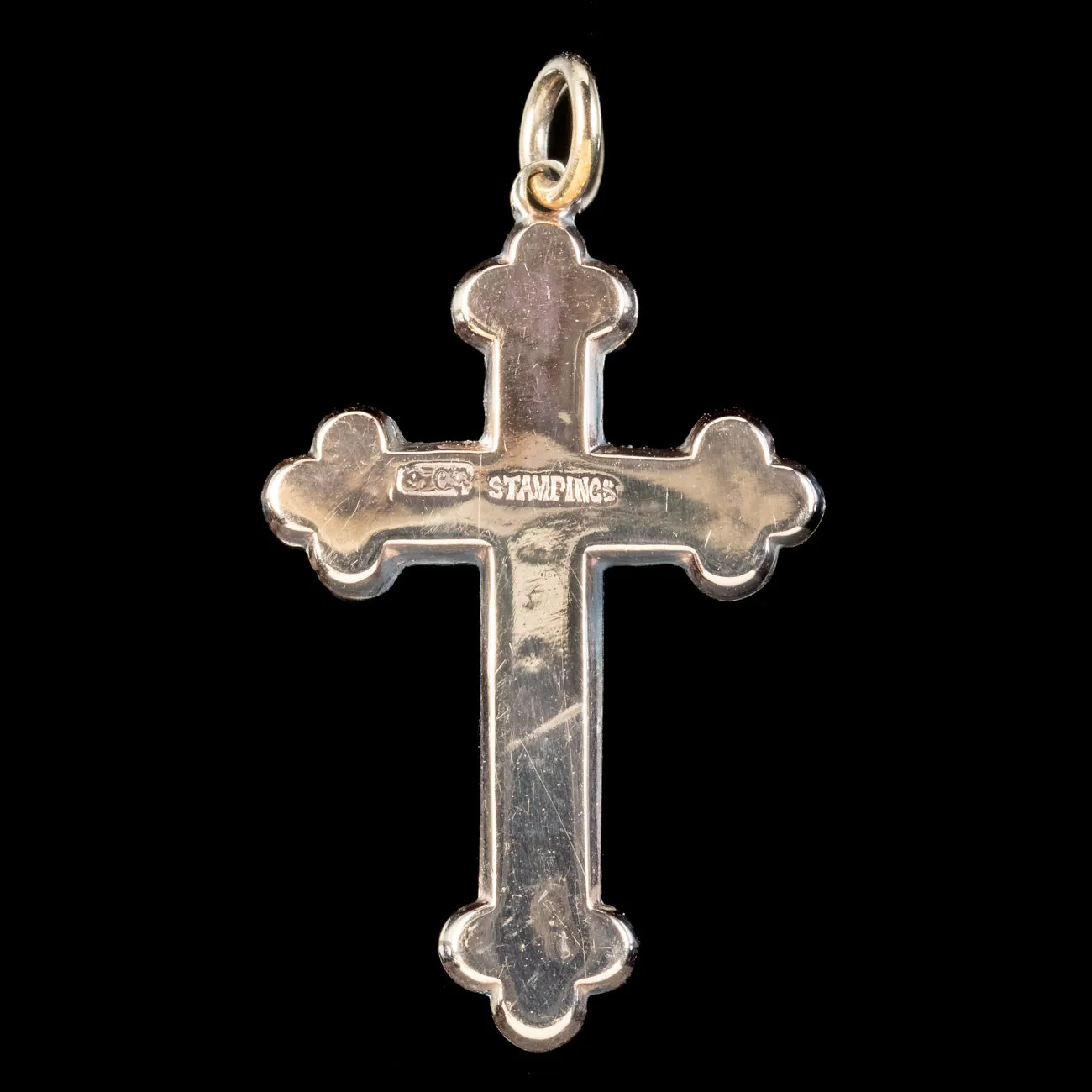 Antique Edwardian 9ct Rose Gold Cross Pendant