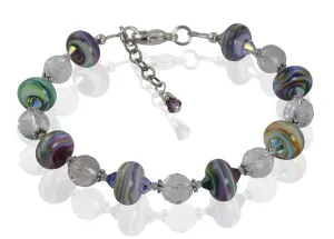 Art Chaos Crystal Lampwork Bracelet