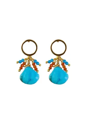 Ashlynn Drop Earrings - Turquoise