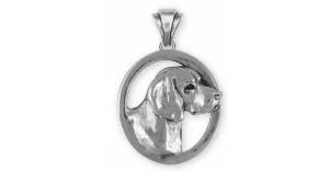 Beagle Jewelry Sterling Silver Beagle Pendant Handmade Dog Jewelry BG13-P