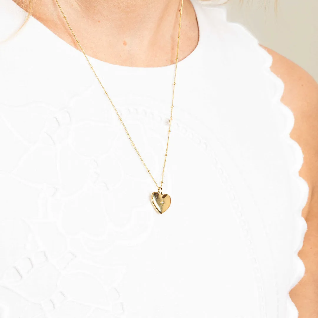 Behold Heart Photo Locket Necklace