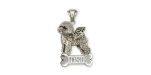 Bichon Frise Angel Pendant Jewelry Sterling Silver Handmade Dog Pendant BF14-ANP