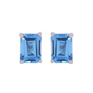 Blue Topaz Studs Earrings