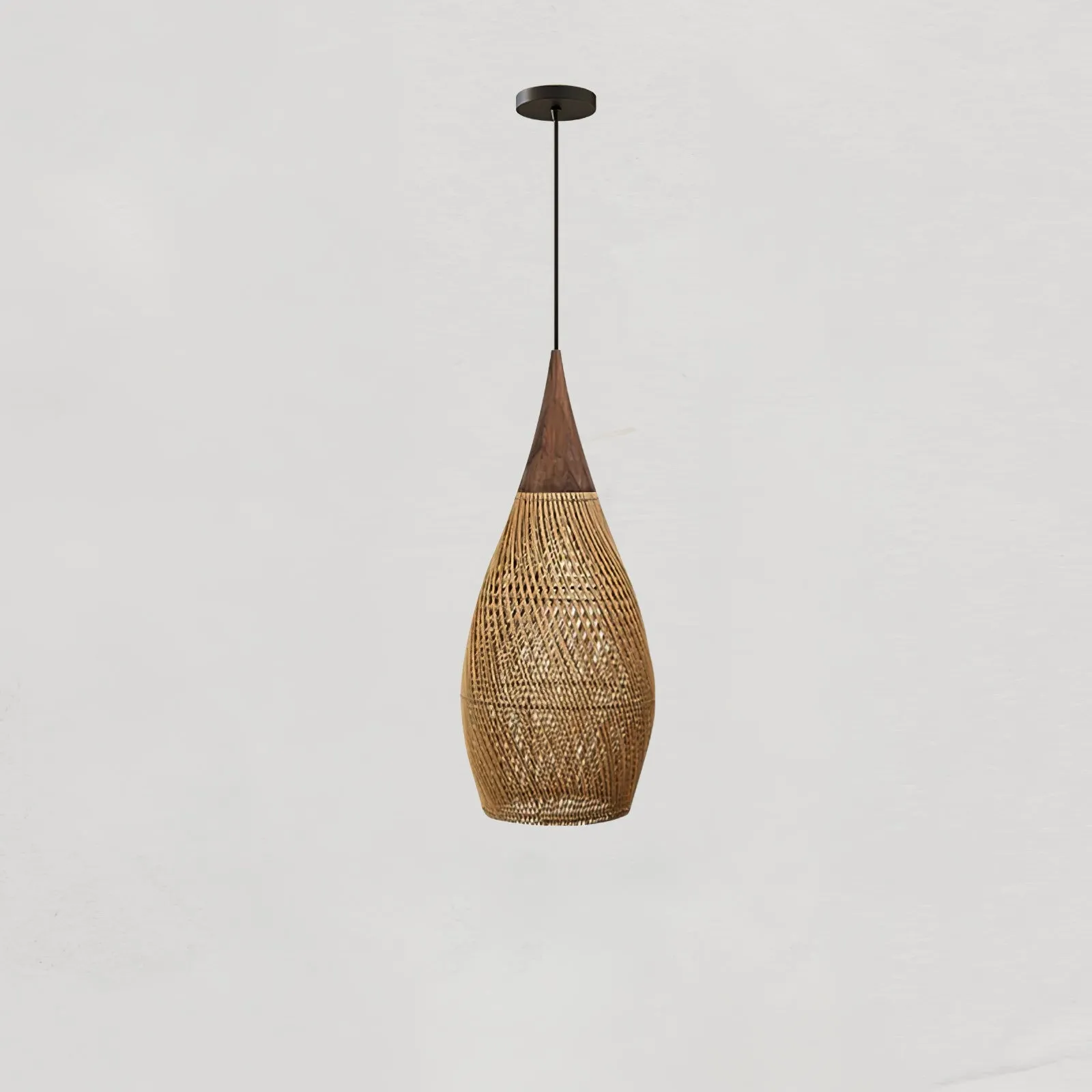 Braided Rattan Pendant Lamp