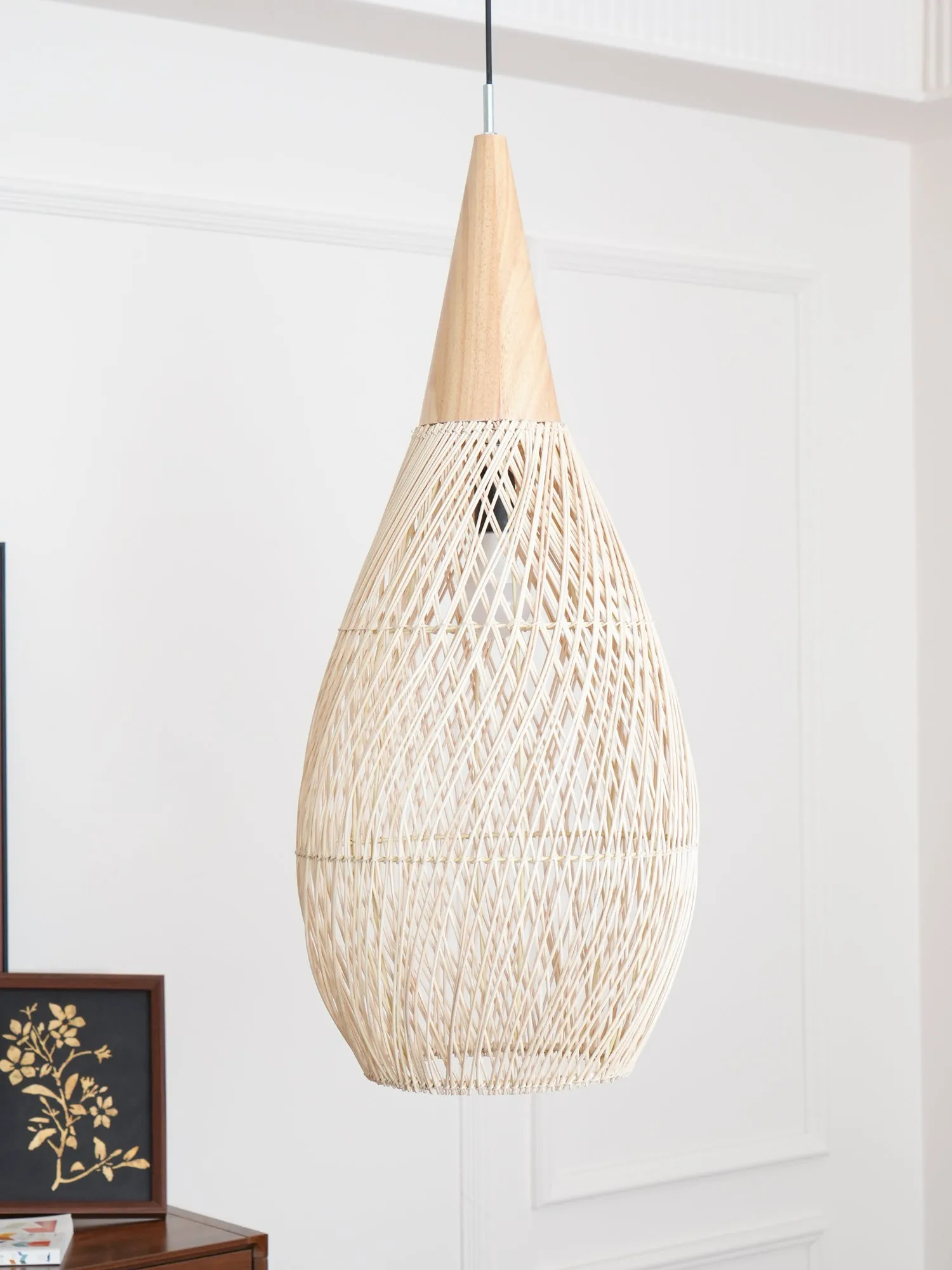 Braided Rattan Pendant Lamp