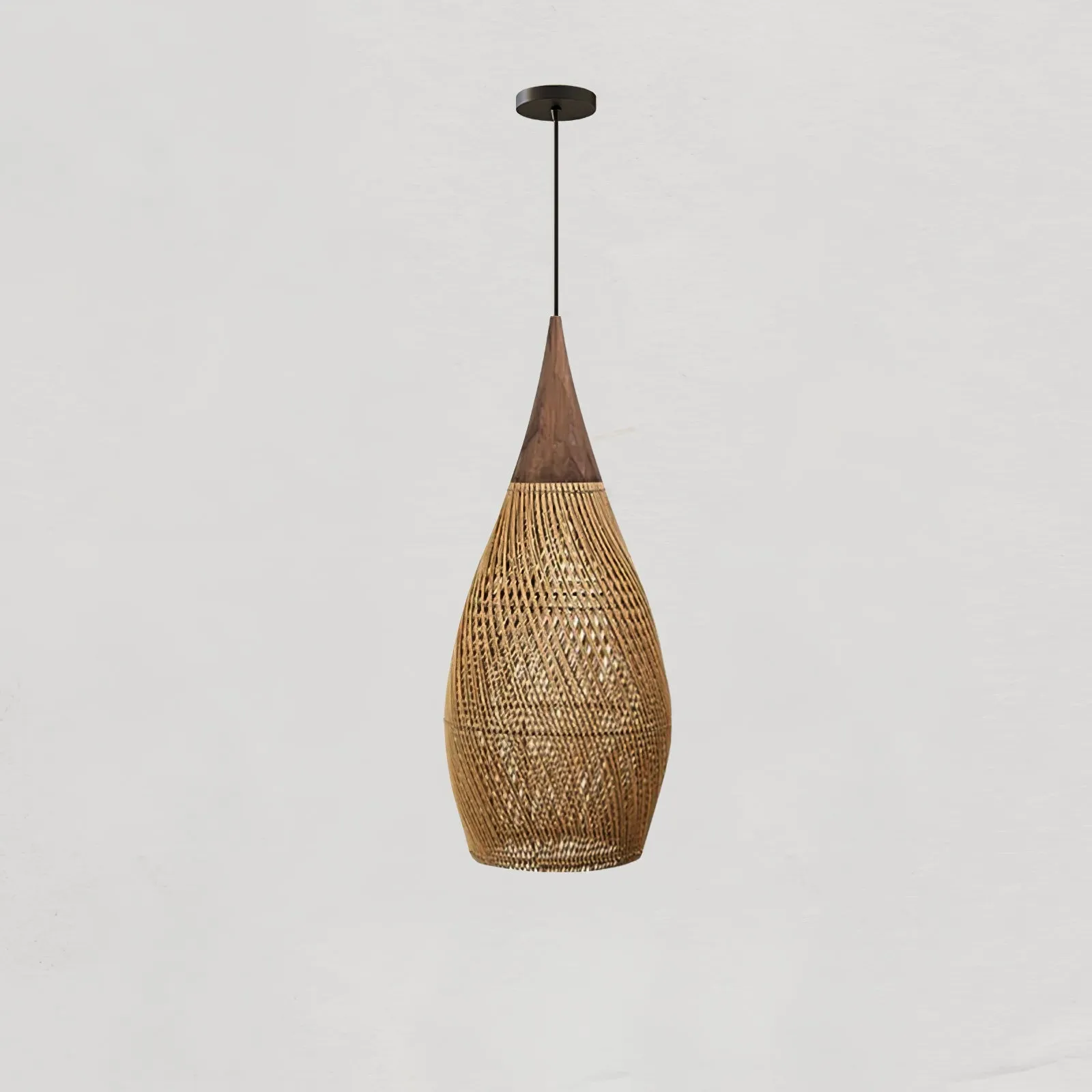 Braided Rattan Pendant Lamp