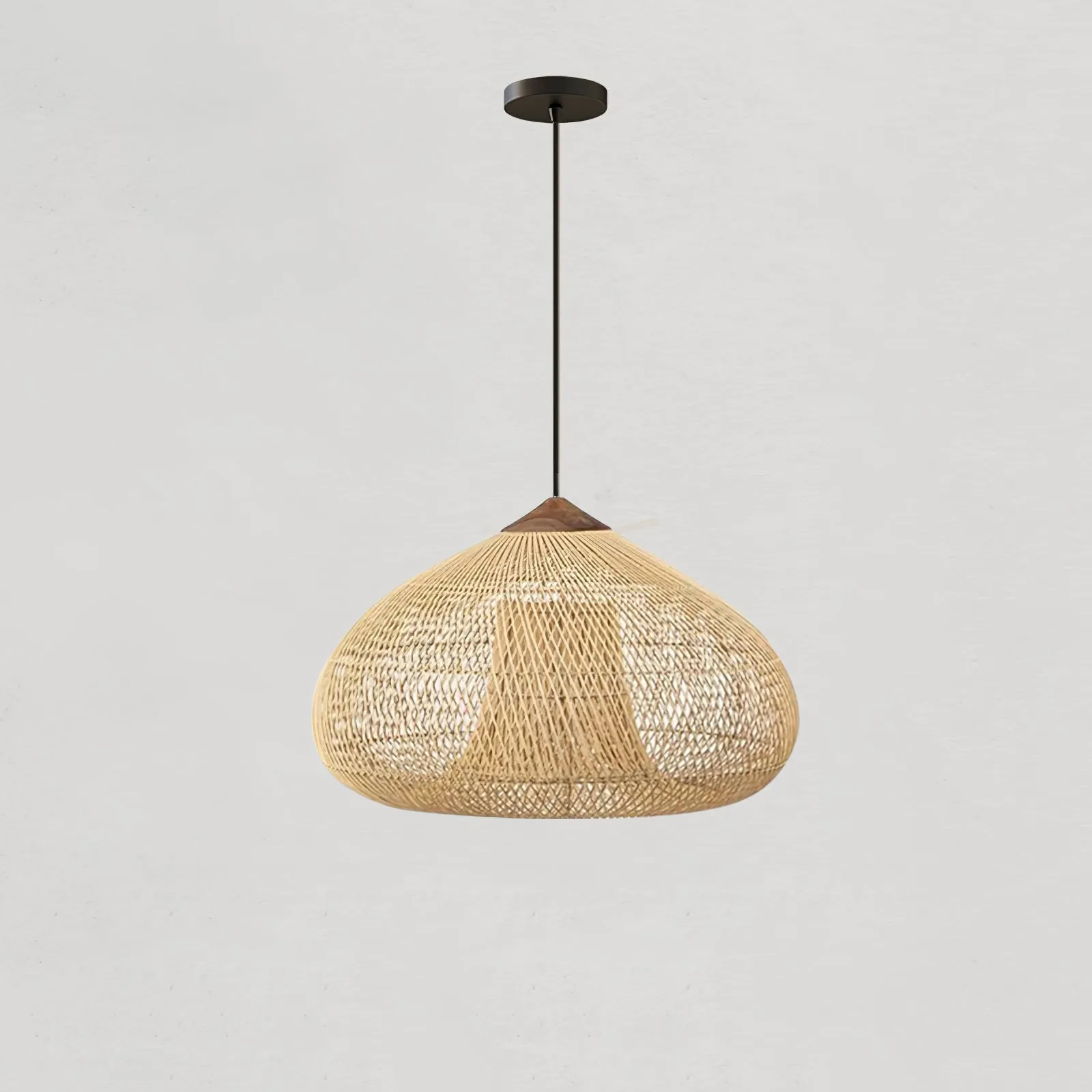 Braided Rattan Pendant Lamp