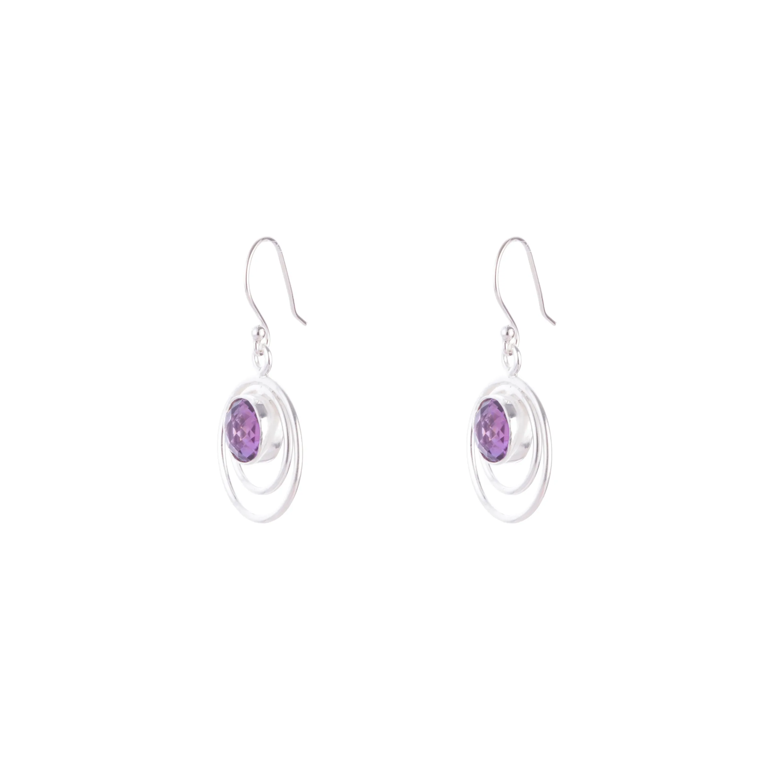 Camilla Amethyst Earrings, Sterling Silver