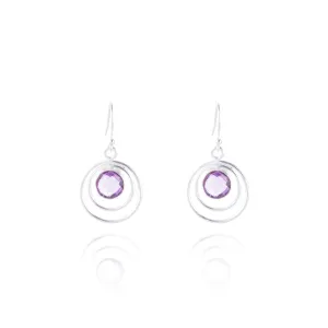 Camilla Amethyst Earrings, Sterling Silver