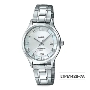 Casio Standard Analog-Ladies Silver Stainless Steel Band Watch LTPE142D-7A