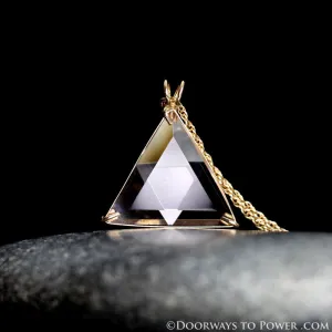 Clear Quartz Star of David Vogel Pendant 14k