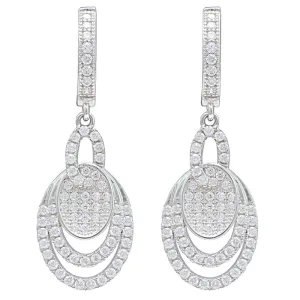 Concentric Spiral CZ Earrings IJ15CSSER037