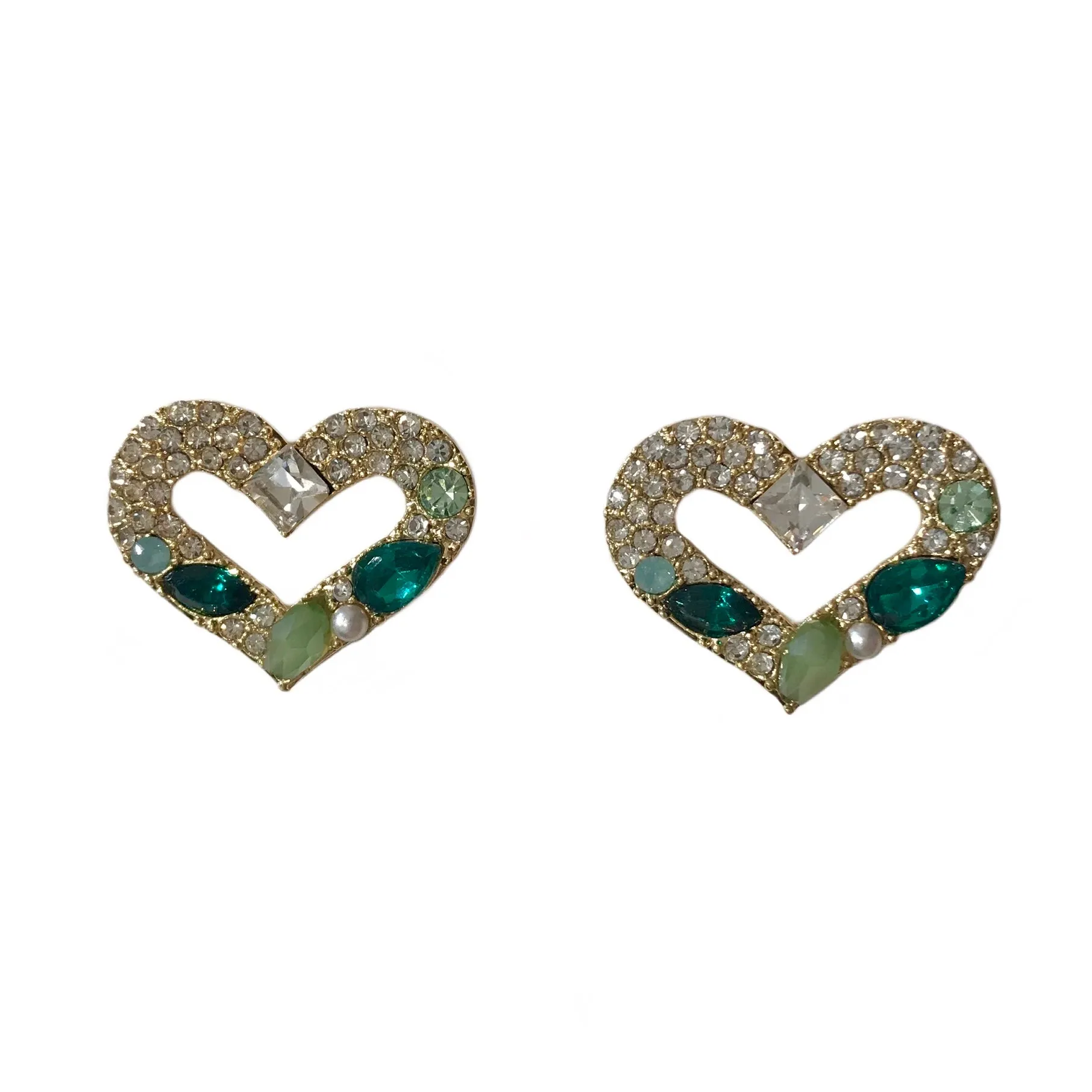 Crystal Heart Studs