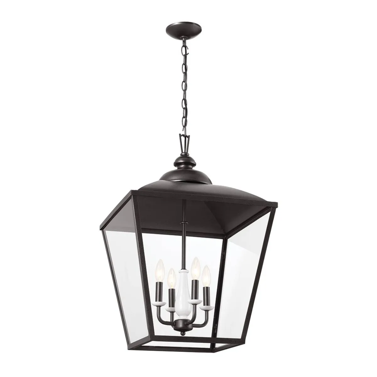 Dame 19 in. 4 lights Pendant Light Anvil Iron finish