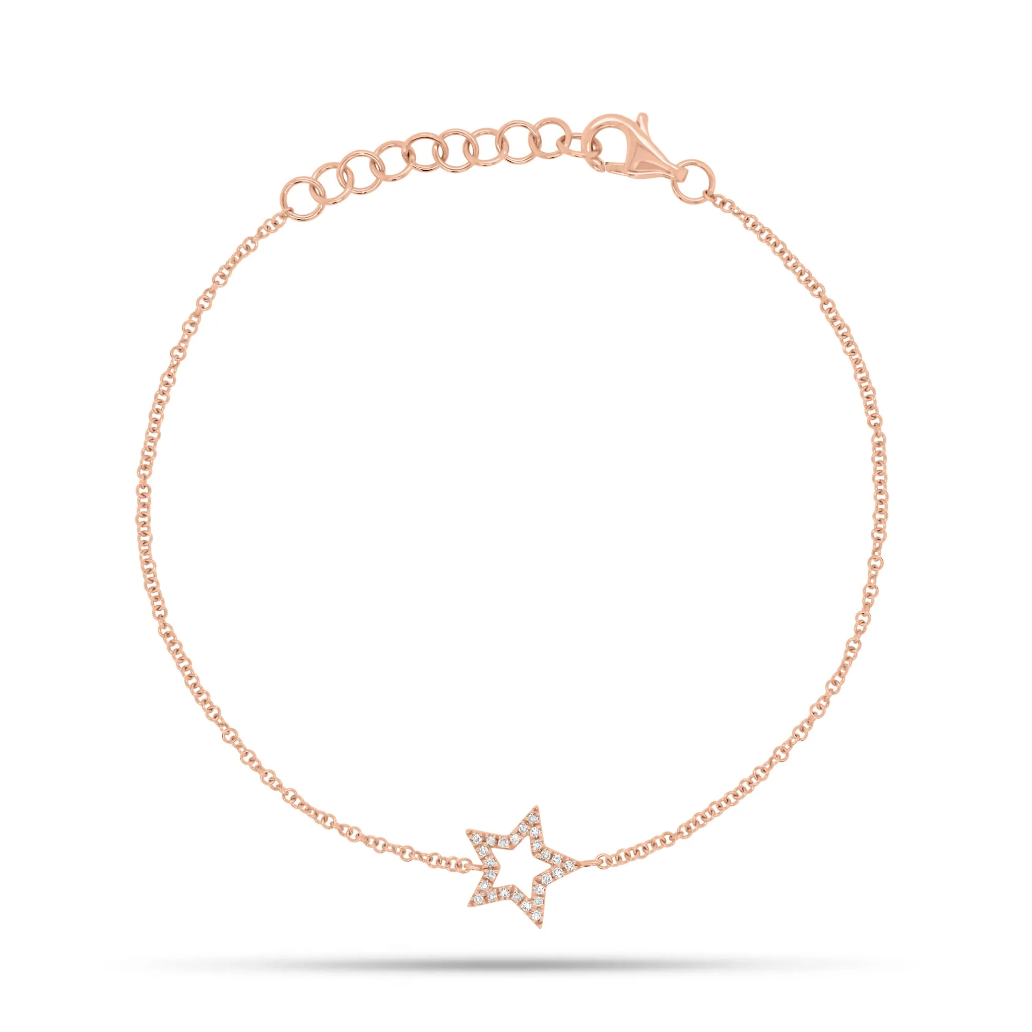 Diamond Cutout Star Fashion Bracelet