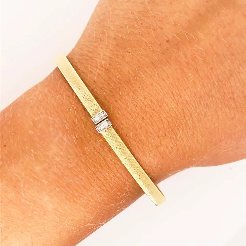 Diamond Satin Bangle Bracelet