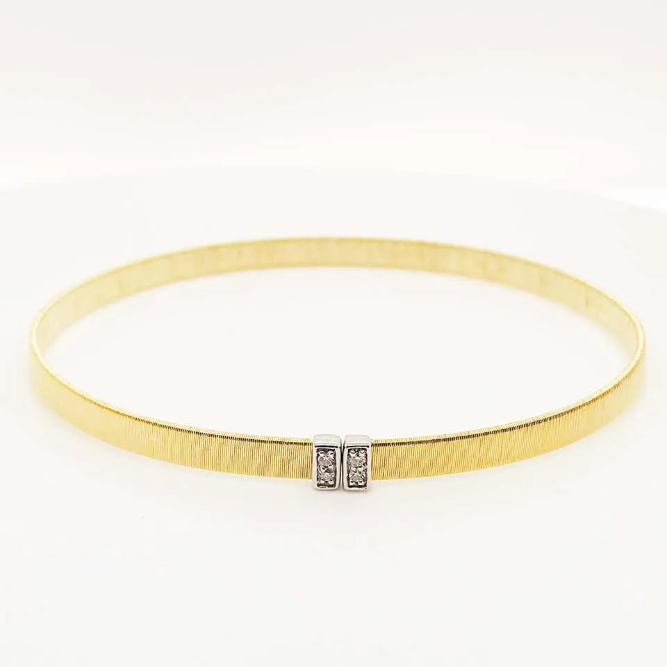 Diamond Satin Bangle Bracelet