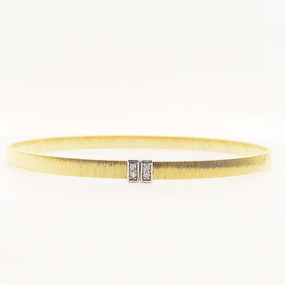 Diamond Satin Bangle Bracelet