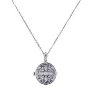 Diamonfire Silver White Zirconia Round Pendant P4613