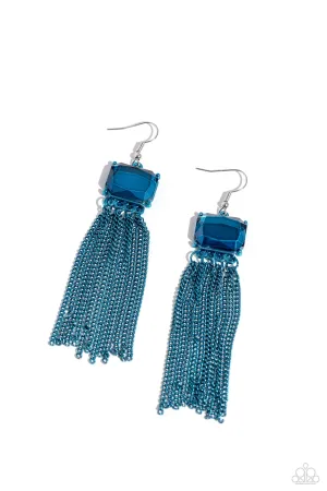 Dreaming Of TASSELS - Blue Earrings - Paparazzi Accessories