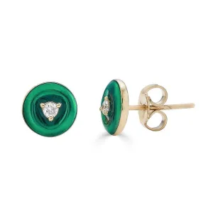 Emerald Green Earring Studs