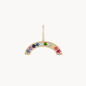 endless possibilities rainbow charm - 14k yellow gold, gemstones