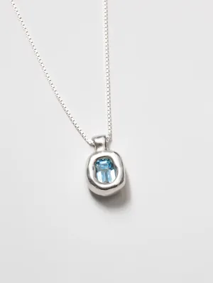 Freya Necklace in Blue and Sterling Silver