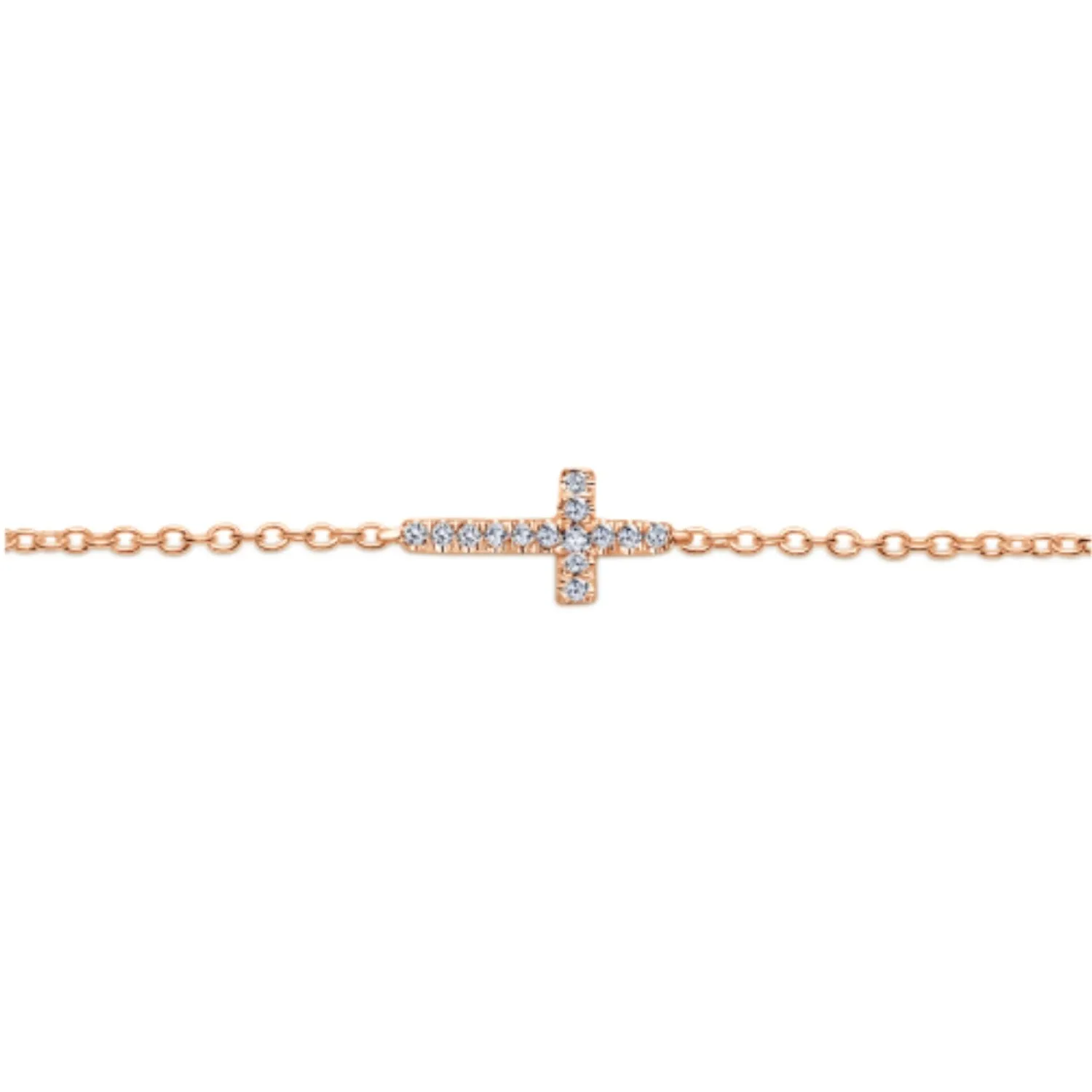 Gabriel & Co. Diamond Sideways Cross Bracelet