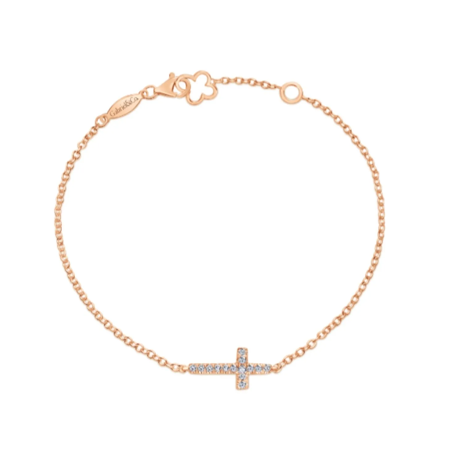 Gabriel & Co. Diamond Sideways Cross Bracelet