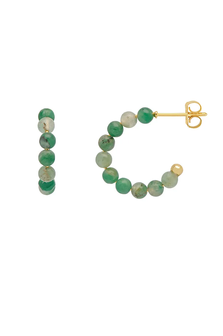 Gemstone Amelia Hoop Earrings