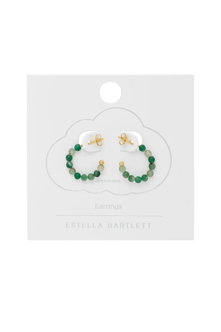 Gemstone Amelia Hoop Earrings