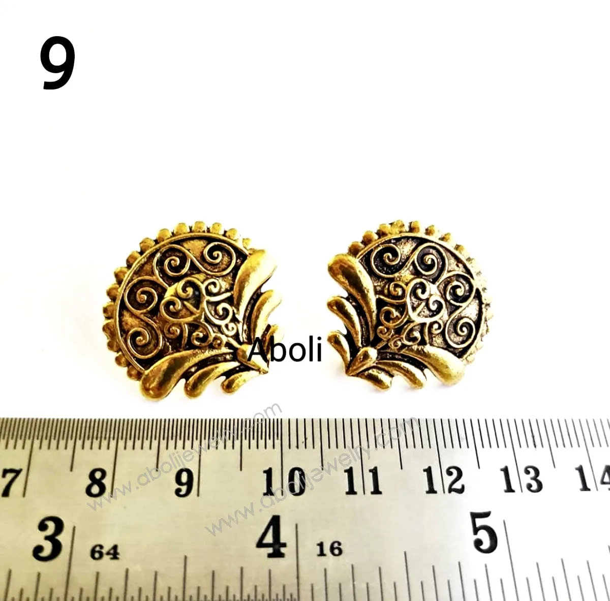 Golden earrings stud components metal earrings findings ESG09