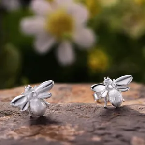 Honeybee Stud Earrings for Women Cute Fine Jewelry