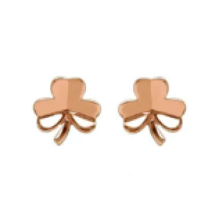 House of Lor Irish Rose Gold Shamrock Earrings H30021