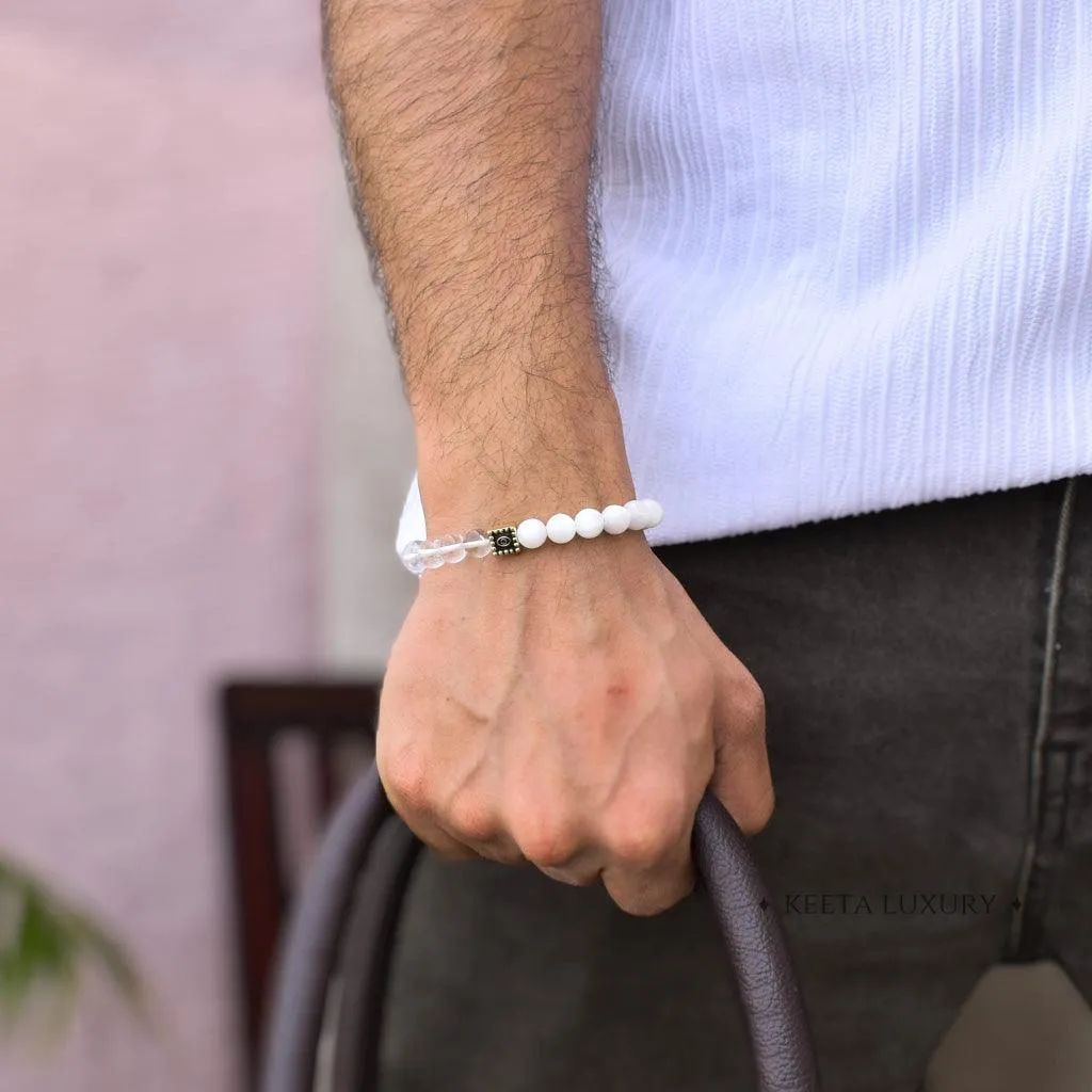 Intuition - Selenite & Clear Quartz Bracelet