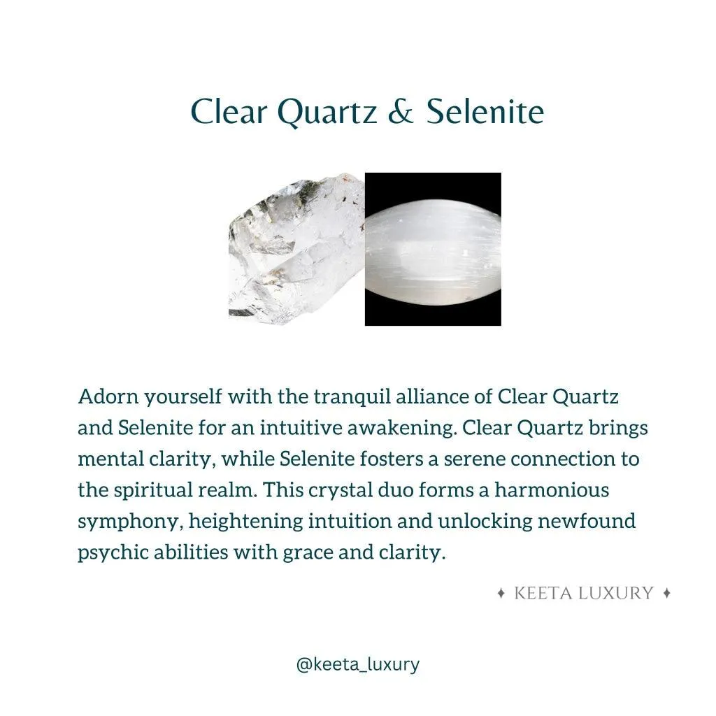 Intuition - Selenite & Clear Quartz Bracelet