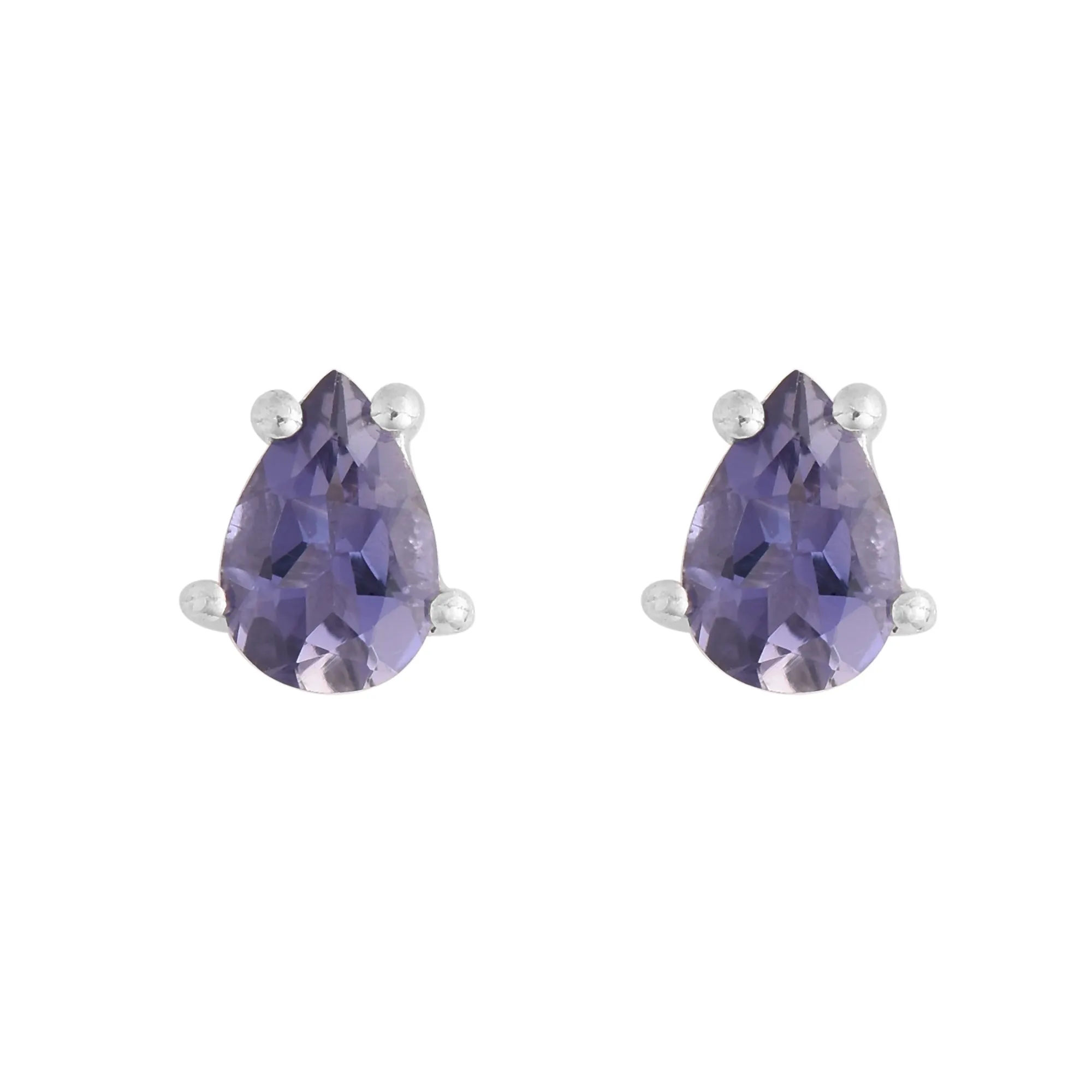 Iolite Silver Earrings