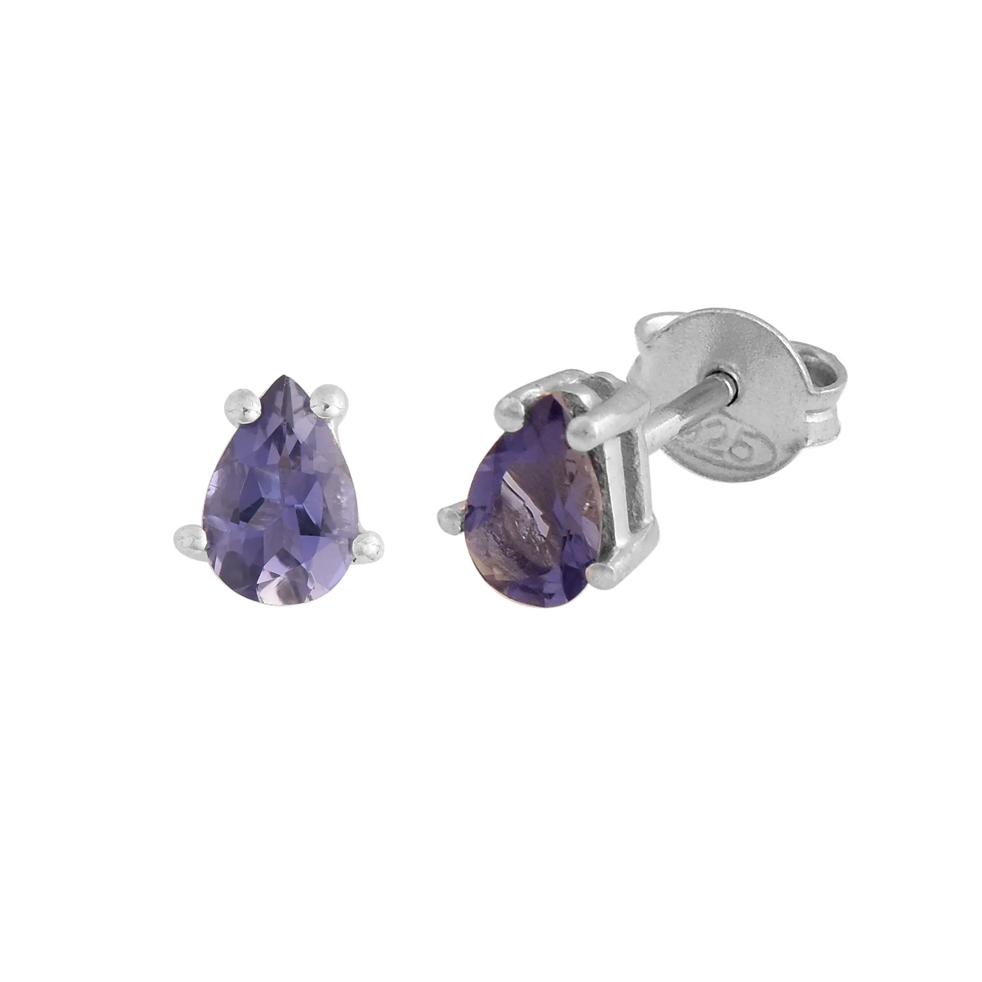 Iolite Silver Earrings